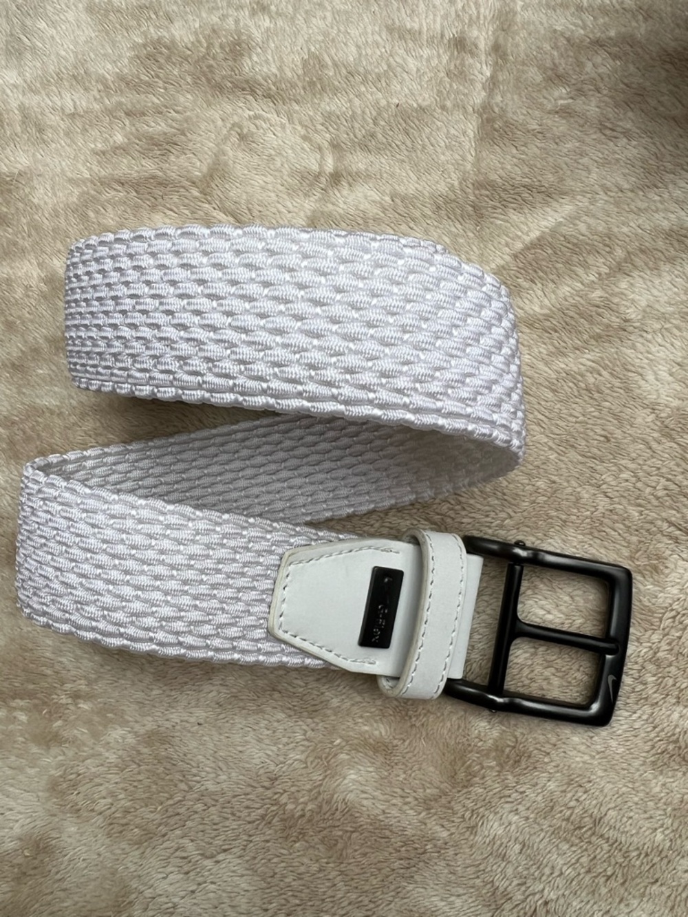 Nike Men’s Standard G-Flex Golf Stretch Woven Belt White size 40”